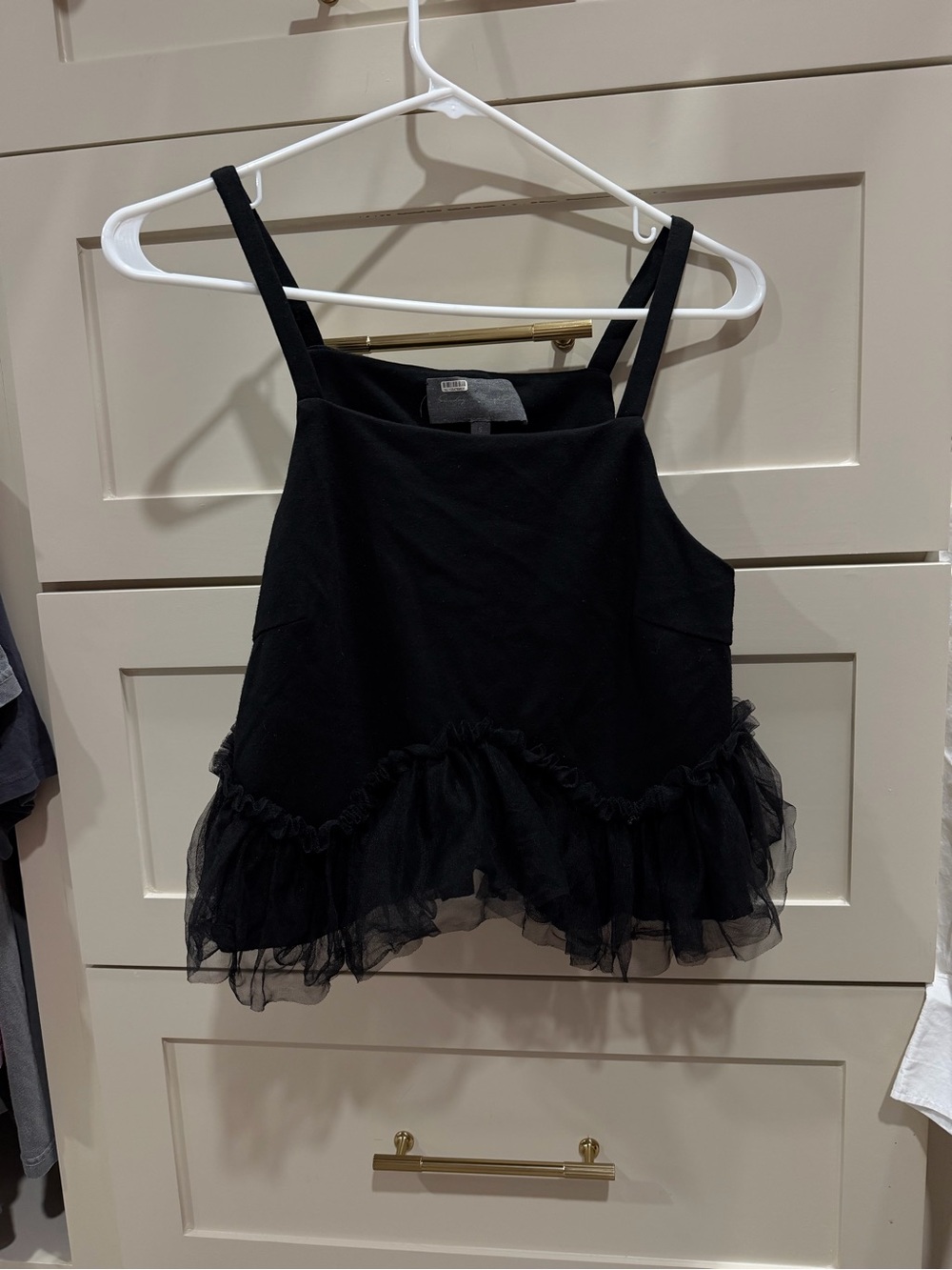 Sunday in Brooklyn Black Tulle-Hem Camisole